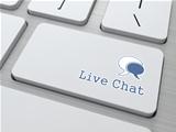 Live Chat Button on Modern Computer Keyboard