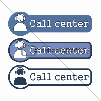 Website Element: "Call Center" on White Background