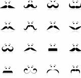 Funny moustache faces