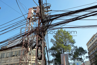 Power lines in Saigon
