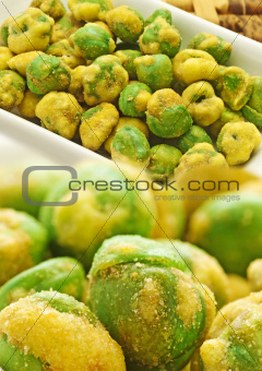 wasabi green peas
