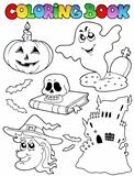 Coloring book Halloween topic 9
