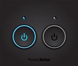 Black led light power button