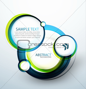 Blue bubble abstract banner