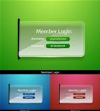 Vector glass login page