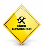 Under construction yellow sign