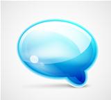 Blue glossy chat box