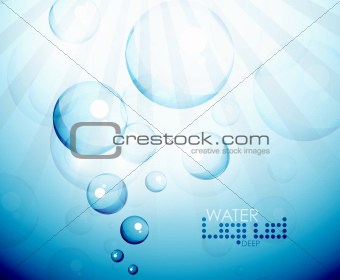 Deep water bubbles background