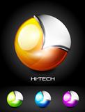 Hi-tech vector 3d sphere icon
