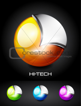 Hi-tech vector 3d sphere icon