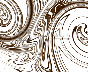 Brown and White Swirl Abstract