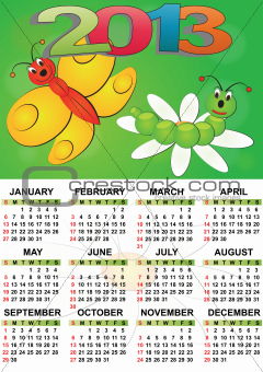 2013 butterfly calendar 