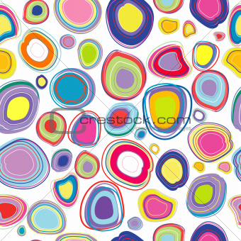 Abstract seamless pattern with colored circles