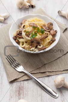 Tagliatelle ai funghi - Noodles with mushroom