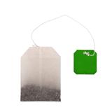 Tea bag with blank label
