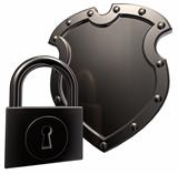 shield and padlock