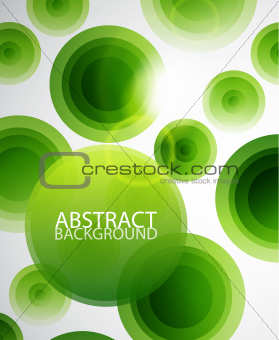 Green circles abstract background