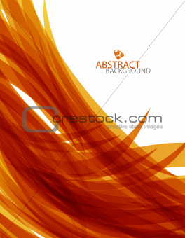 Abstract orange wave