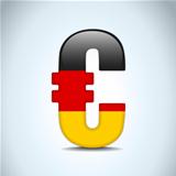 Euro Symbol with Germany Flag