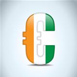 Euro Symbol with Ireland Flag