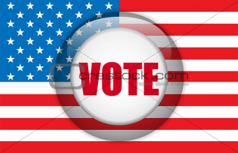 USA Vote Background with American Flag