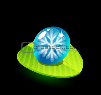 Nature green snowflake concept