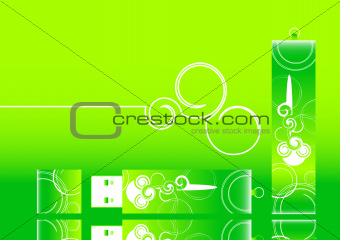Vector green usb background