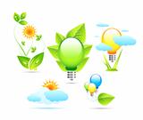Nature and electricity icons