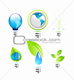 Nature and electricity concept