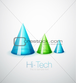 Glass cone background