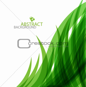 Abstract green waves background