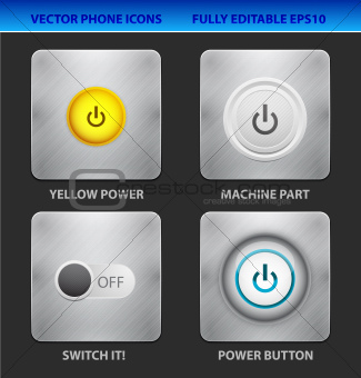 Power mobile icons