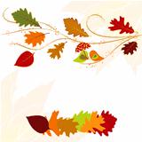 Autumn leaf greeting card