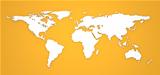 Hight Detailed 3D World Map on Orange Background