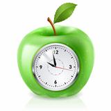 Green apple clock