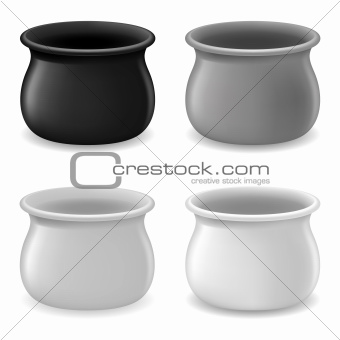Empty color Pots