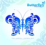 abstract floral butterfly