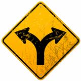Forked road sign
