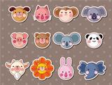 animal face stickers