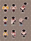 Cartoon Graduate students stickers