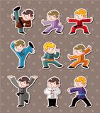 cartoon chinese Kung fu stickers