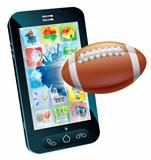 American football ball cell phone