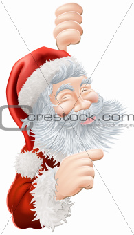 Christmas Santa Claus Pointing