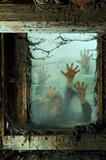 Zombies outside a window
