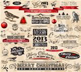 2013 Christmas Vintage typograph design elements