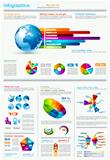 Infographics page with a lot of design elements 