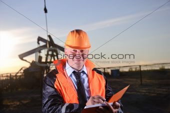 Engineer in an Oil field