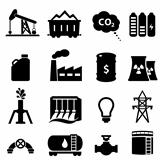Oil and energy icon set