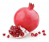 Sweet pomegranate fruit with seeds