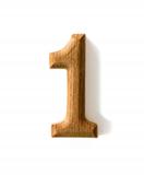 Wooden numeric 1
